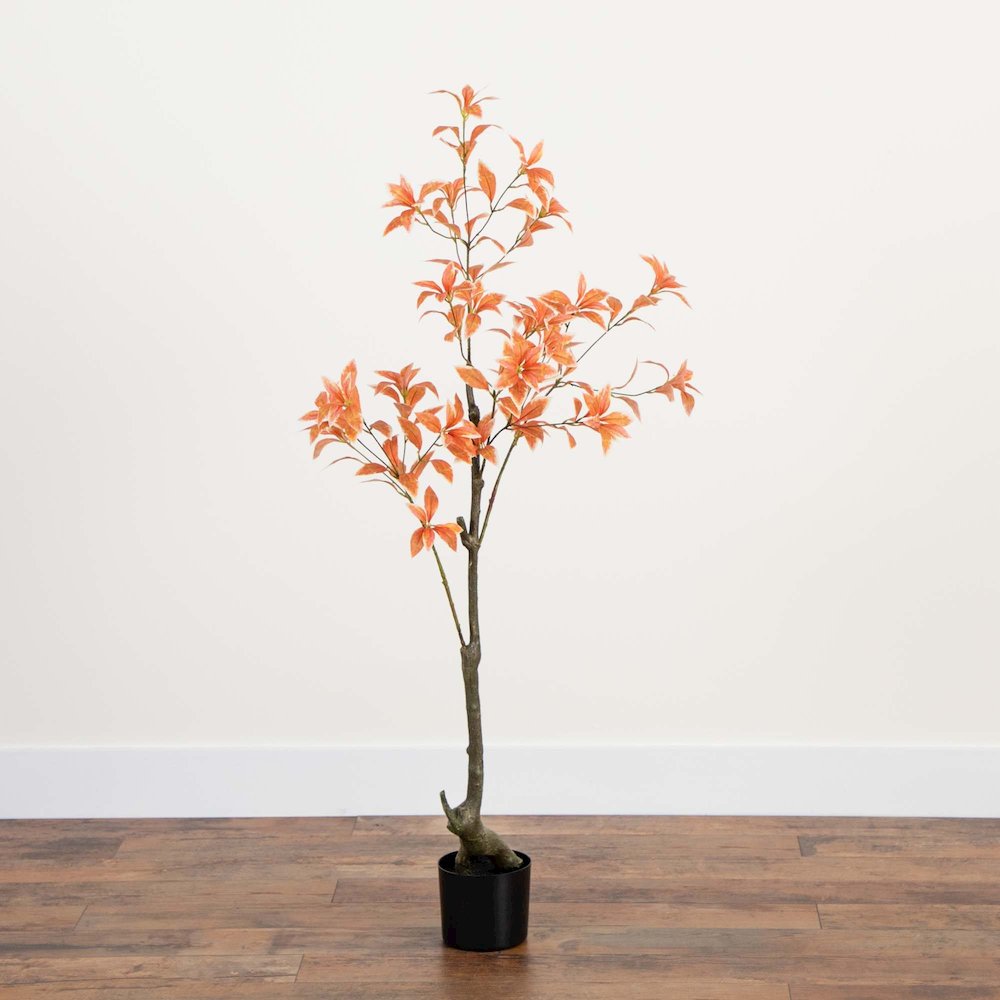 4.5ft. Autumn Pieris Artificial Fall Tree. Picture 4