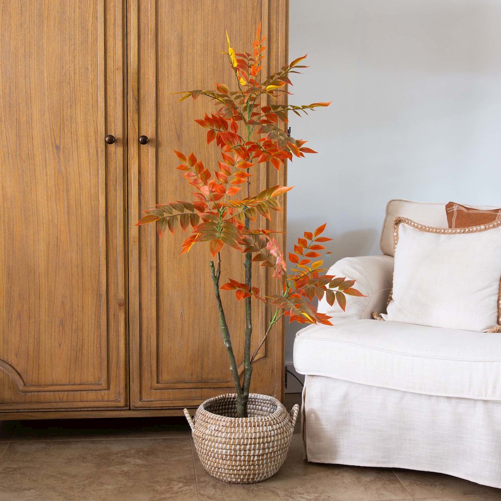 4ft. Autumn Sumac Artificial Fall Tree. Picture 9