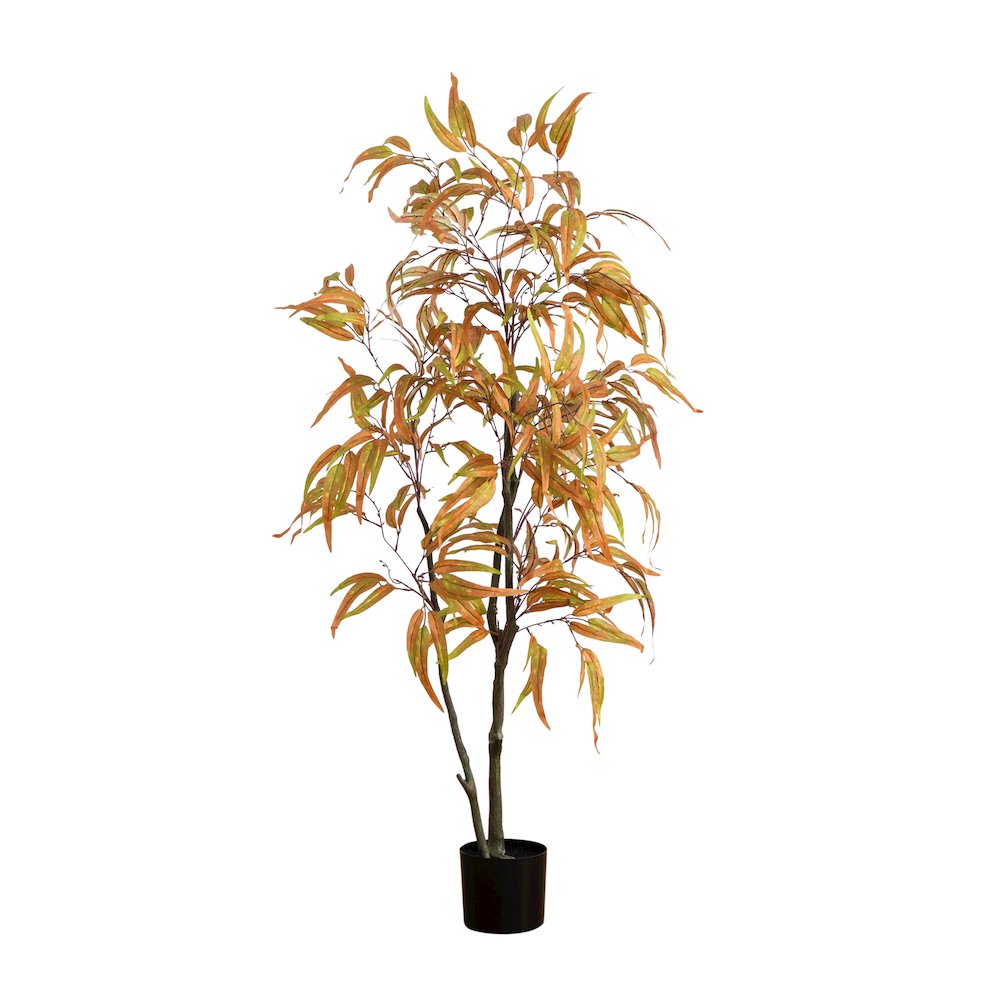5ft. Autumn Wispy Eucalyptus Artificial Fall Tree. Picture 1