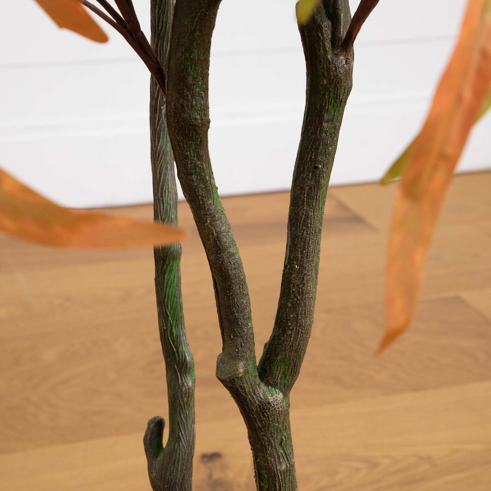 5ft. Autumn Wispy Eucalyptus Artificial Fall Tree. Picture 2