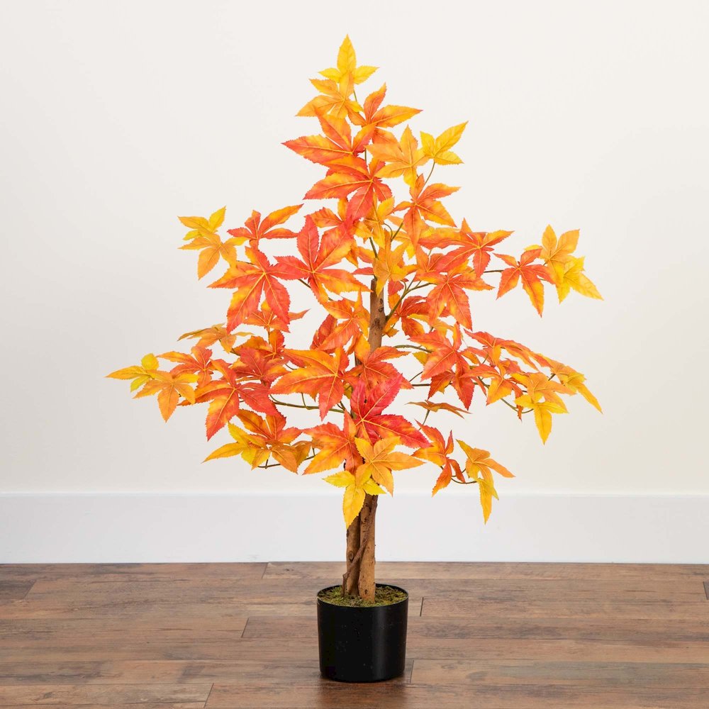 3ft. Autumn Deluxe Maple Artificial Fall Tree. Picture 4