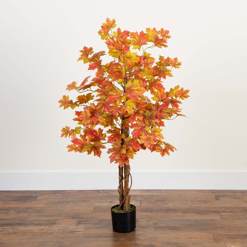 4ft. Autumn Deluxe Maple Artificial Fall Tree. Picture 7