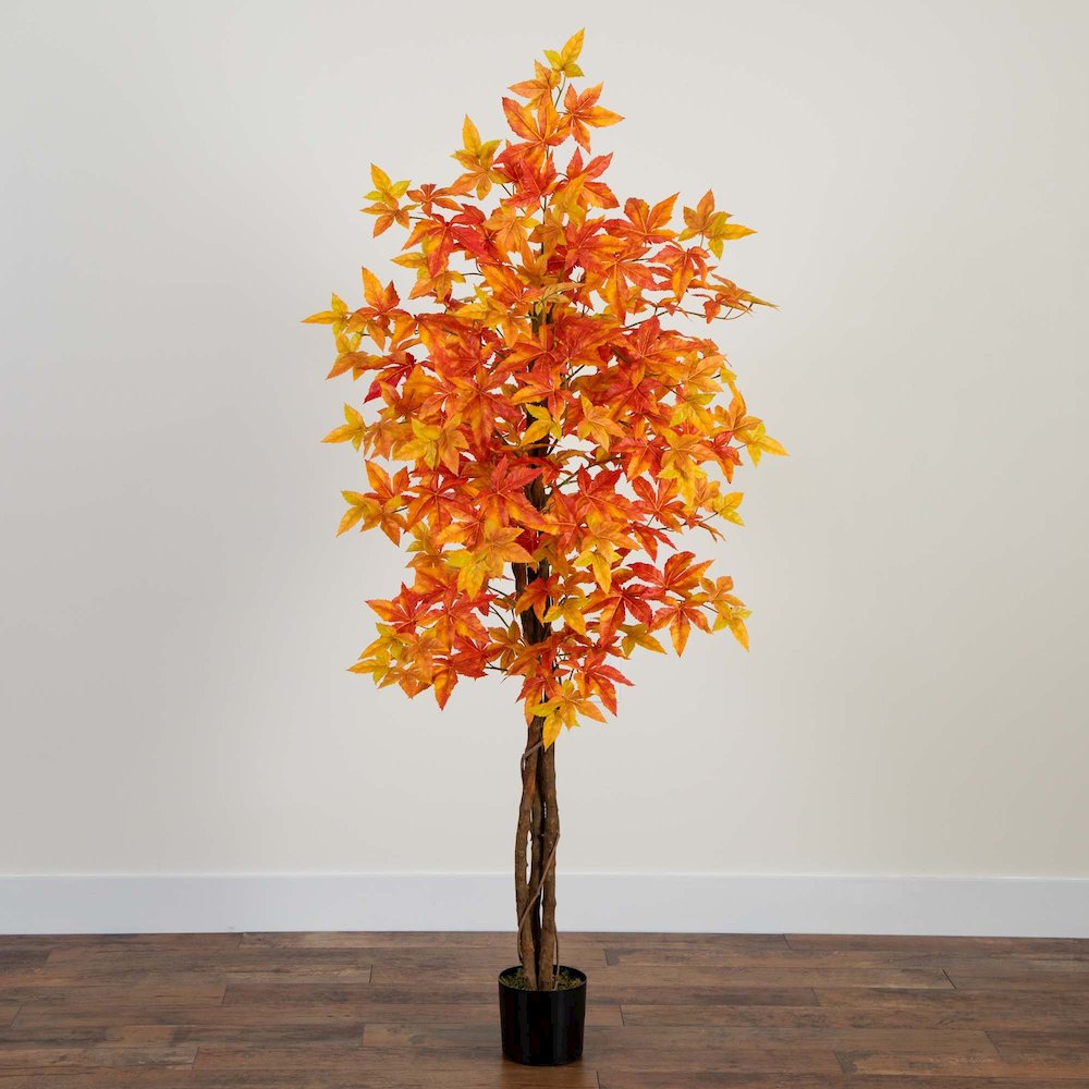 6ft. Autumn Deluxe Maple Artificial Fall Tree. Picture 3