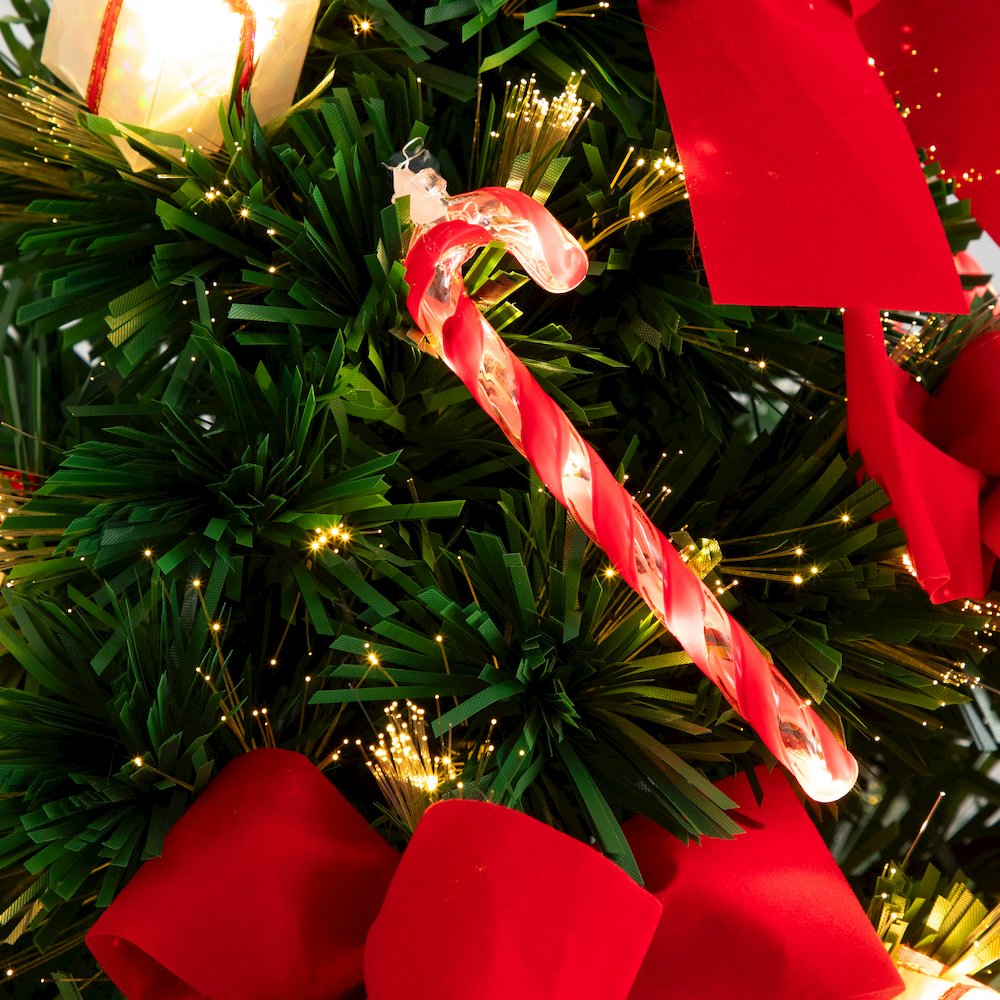24in. Pre-Lit Fiber Optic Classic Star Topped Artificial Christmas Tree. Picture 3