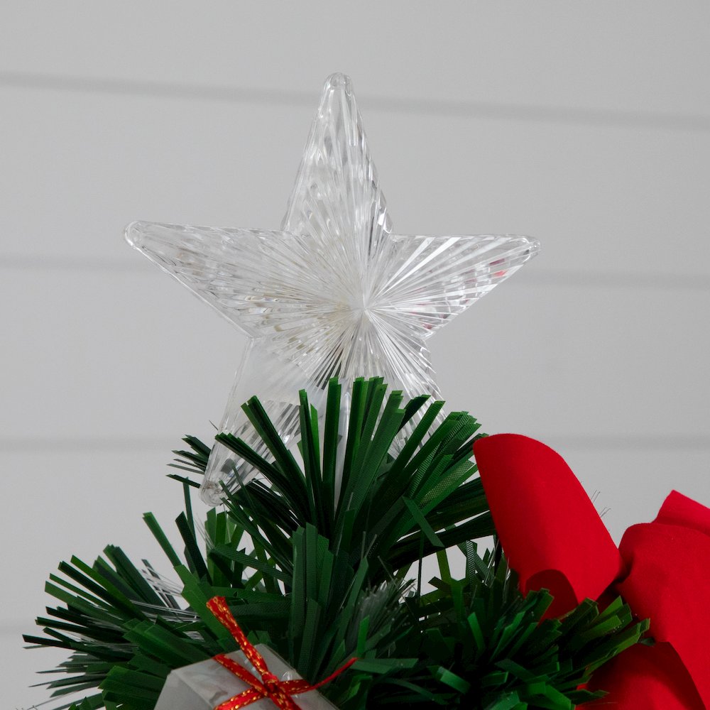 24in. Pre-Lit Fiber Optic Classic Star Topped Artificial Christmas Tree. Picture 4