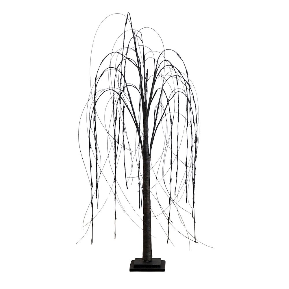 4ft. Pre-Lit Halloween Black Willow Artificial Fall Tree with 120 Orange. Picture 17
