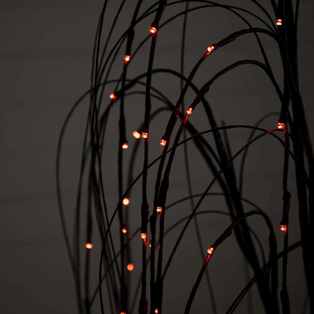 5ft. Pre-Lit Halloween Black Willow Artificial Fall Tree with 144 Orange. Picture 4