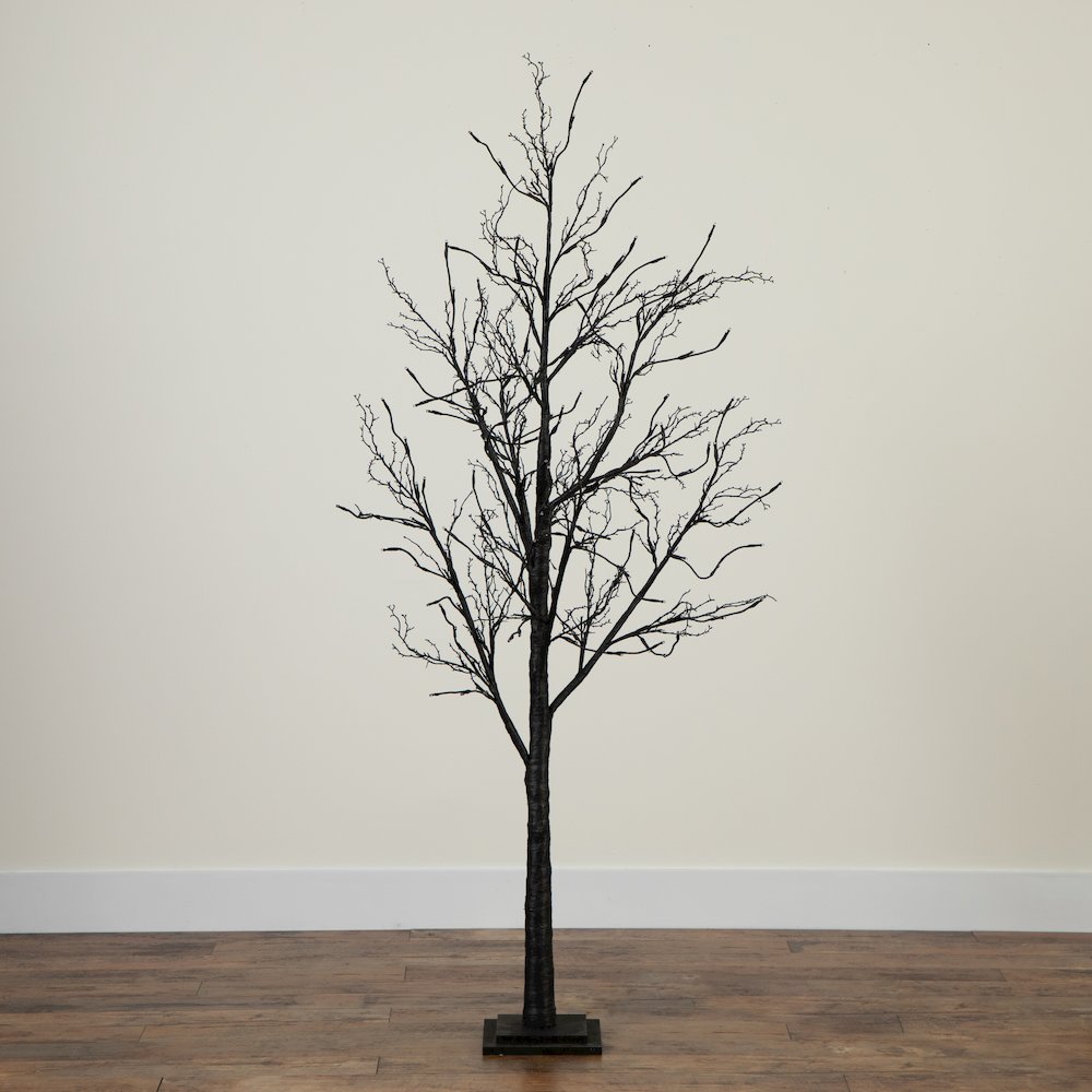 6ft. Pre-Lit Halloween Black Twig Artificial Fall Tree with 300 Orange. Picture 15
