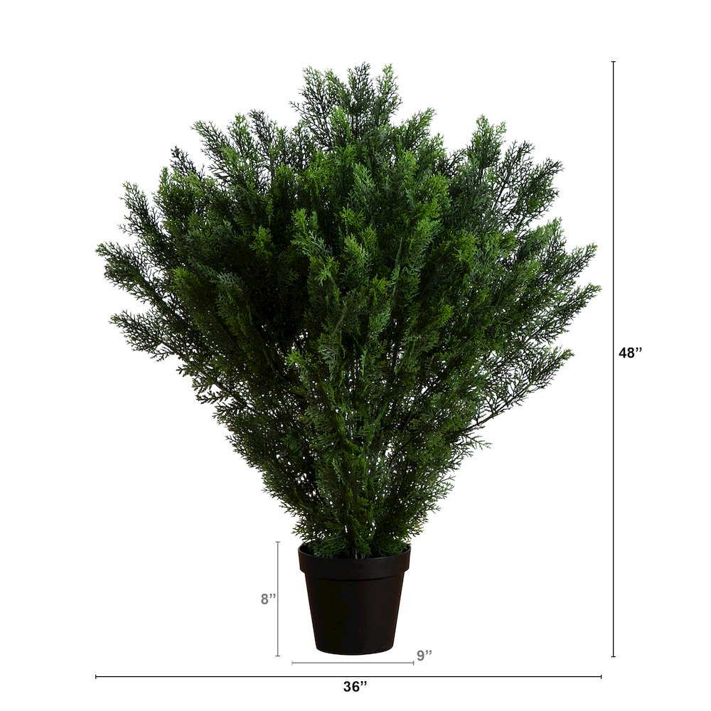 4ft. Artificial Cedar Bush UV Resistant (Indoor/Outdoor). Picture 5