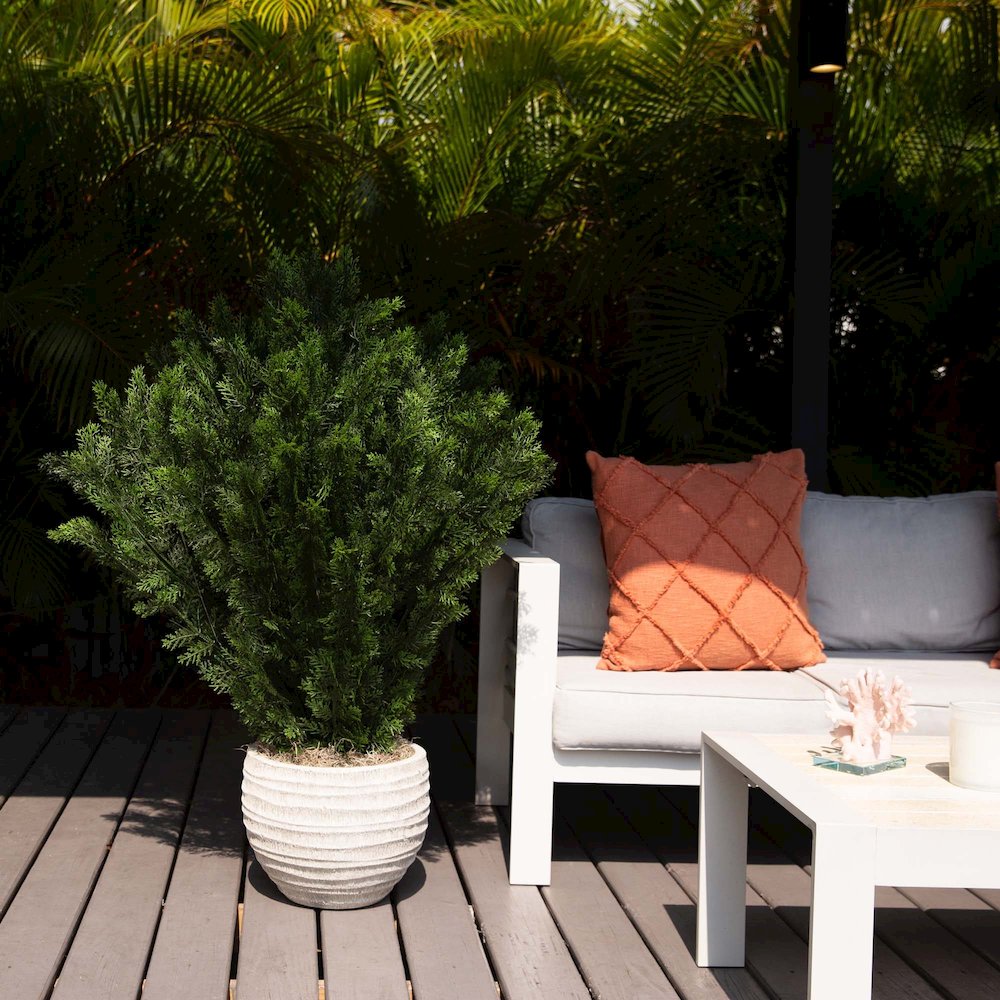 4ft. Artificial Cedar Bush UV Resistant (Indoor/Outdoor). Picture 4