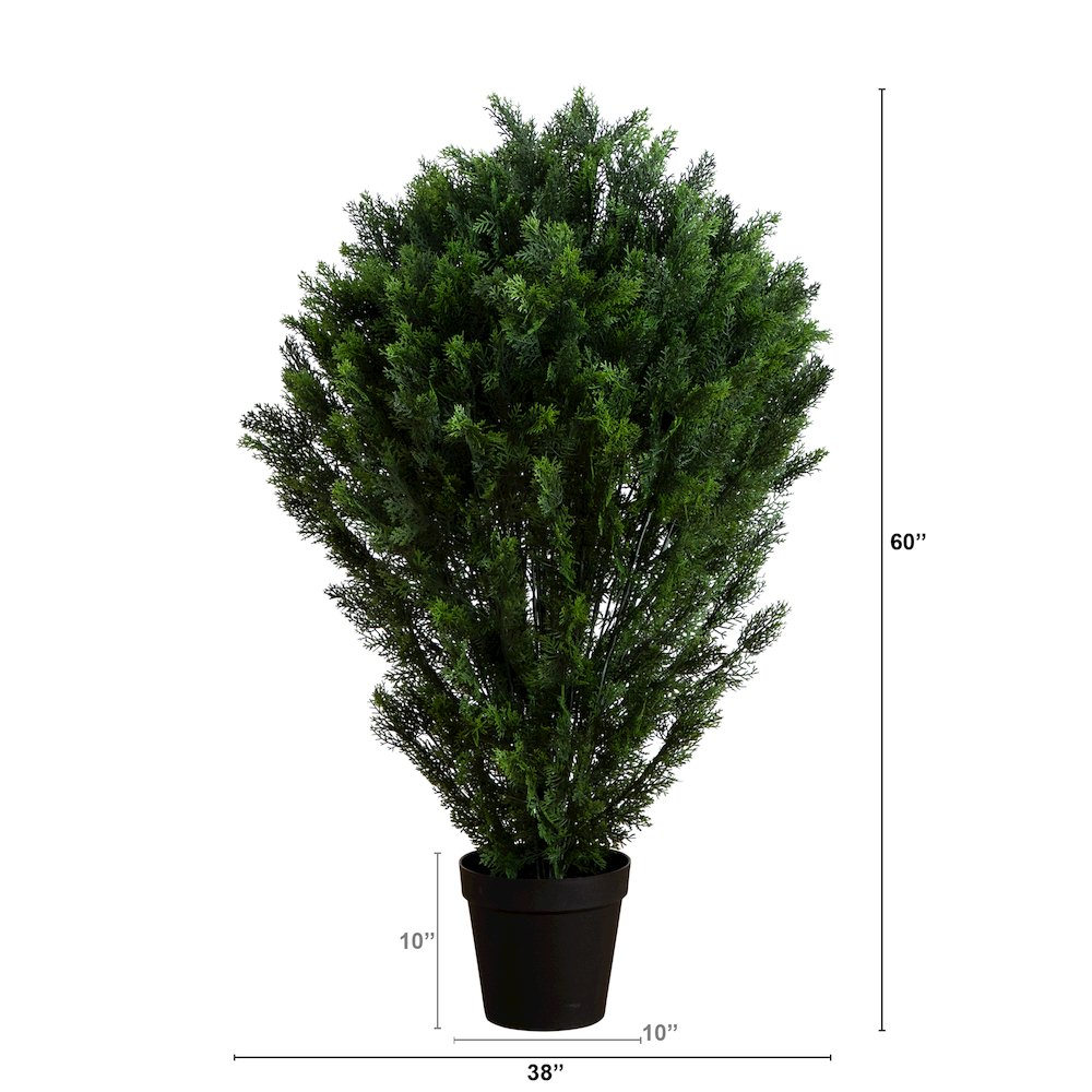 5ft. Artificial Cedar Bush UV Resistant (Indoor/Outdoor). Picture 1