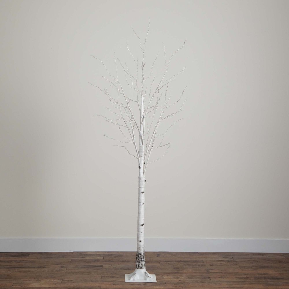 3ft. Pre-Lit Artificial White Birch Tree with 92 Warm White LED Lights. Picture 8