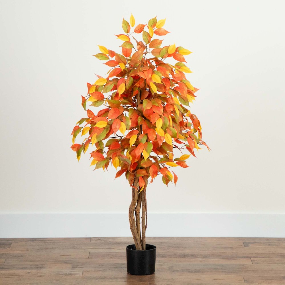 3ft. Autumn Ficus Artificial Fall Tree. Picture 2