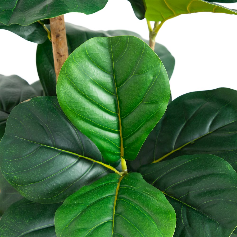 4ft. Artificial Fiddle Leaf Tree in Decorative White Planter. Picture 6