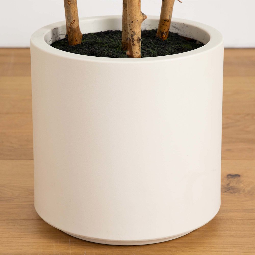6ft. Artificial Fiddle Leaf Tree in Decorative White Planter. Picture 3