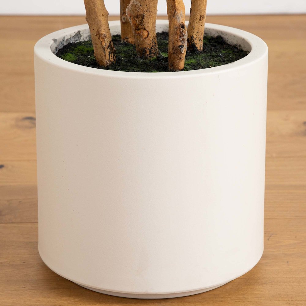7ft. Artificial Fiddle Leaf Tree in Decorative White Planter. Picture 9