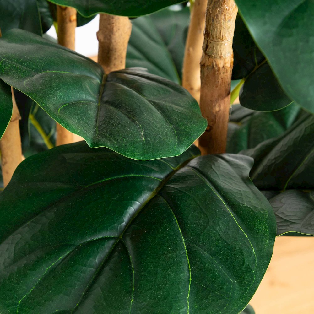 7ft. Artificial Fiddle Leaf Tree in Decorative White Planter. Picture 6