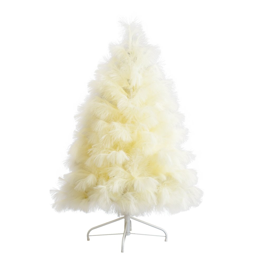 4ft. Artificial Off-White Pampas Grass Christmas Tree. Picture 10