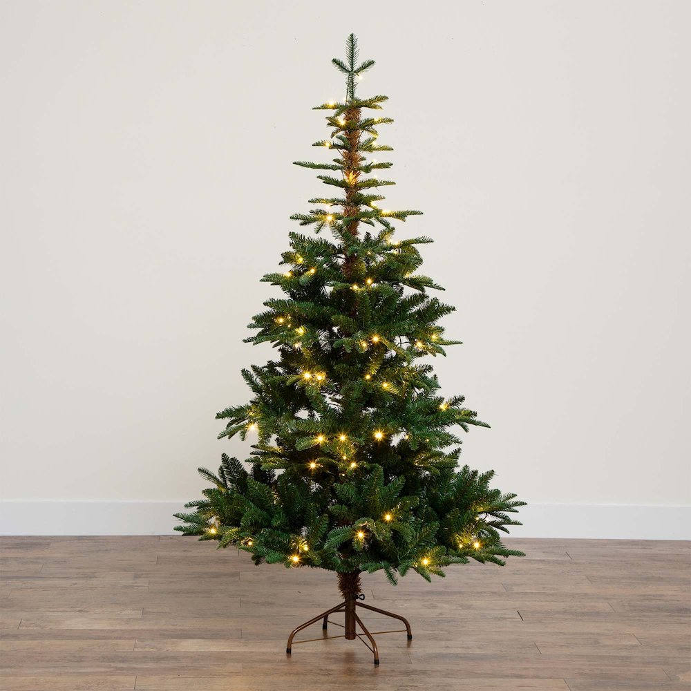 6ft. Pre-Lit Artificial Idaho Mixed Fir Christmas Tree. Picture 5