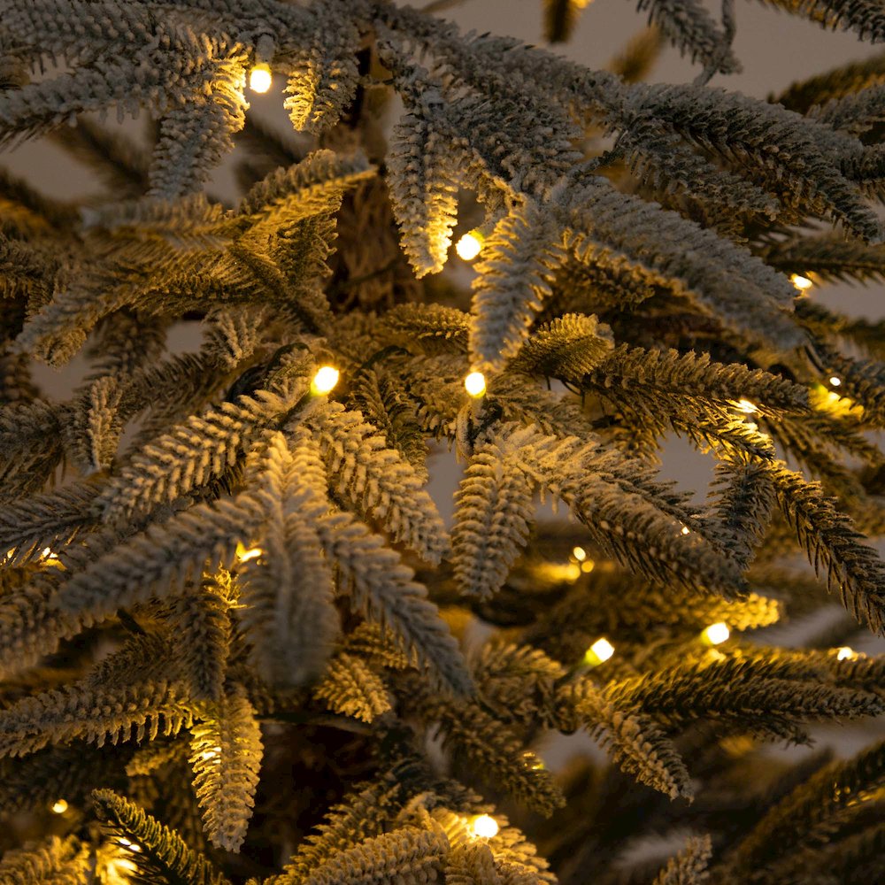7ft. Pre-Lit Artificial Flocked Woodland Fir Christmas Tree. Picture 3