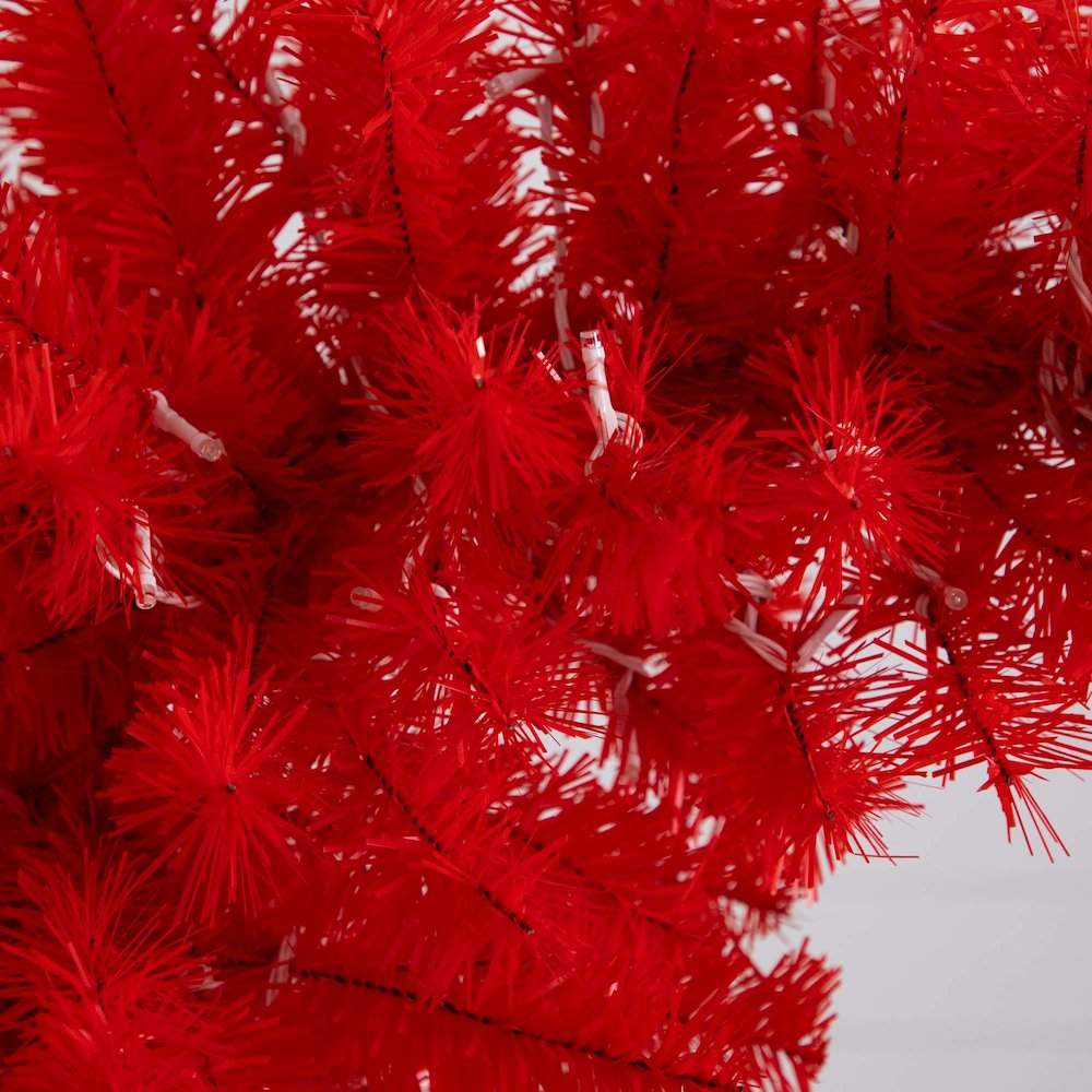 5ft. Pre-Lit Artificial Holiday Red Santa’s Hat Christmas Tree. Picture 8