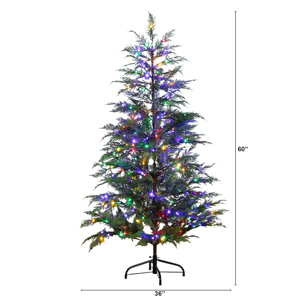 5ft. Pre-Lit Artificial Park City Pine Christmas Tree. Picture 7