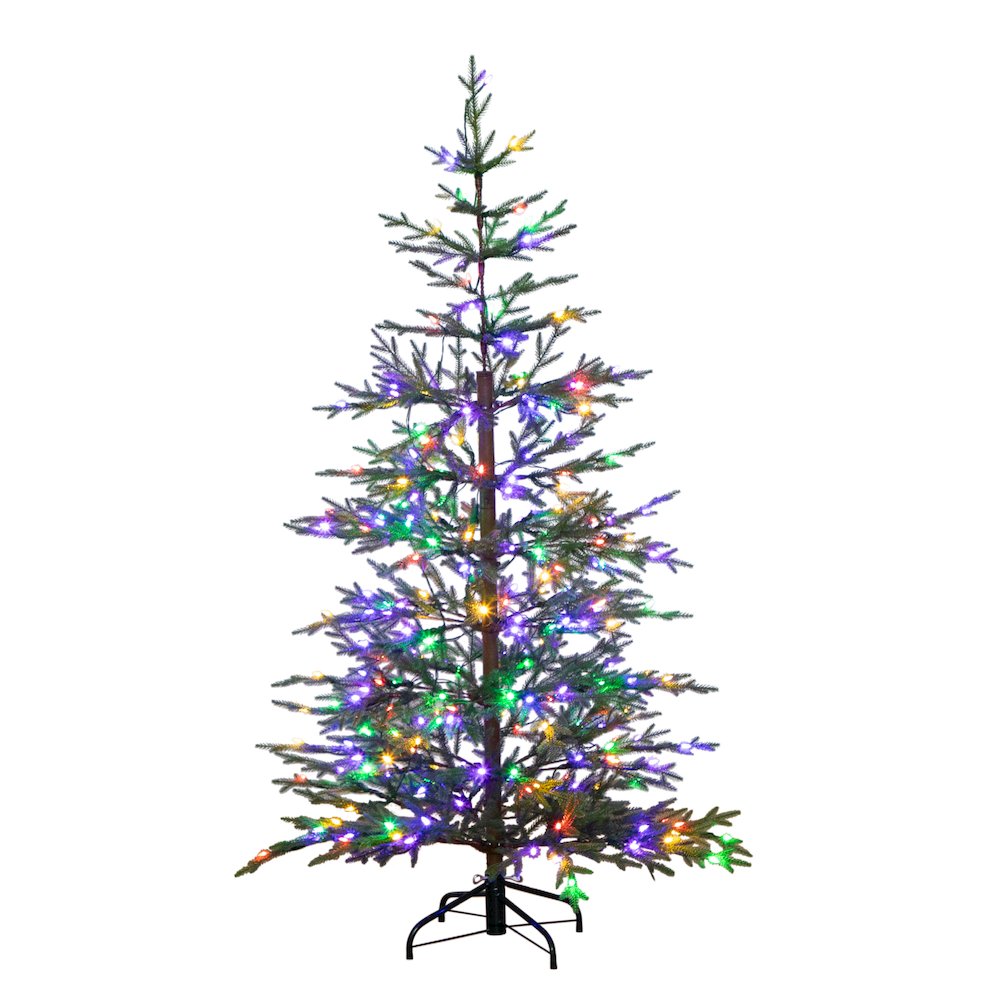 6ft. Pre-Lit Artificial Natural Fresh Cut Fir Christmas Tree. Picture 7