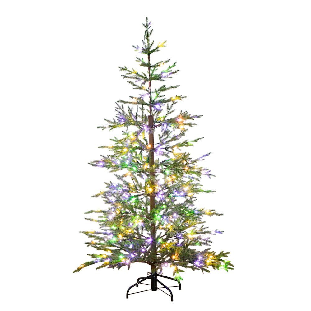 6ft. Pre-Lit Artificial Natural Fresh Cut Fir Christmas Tree. Picture 2