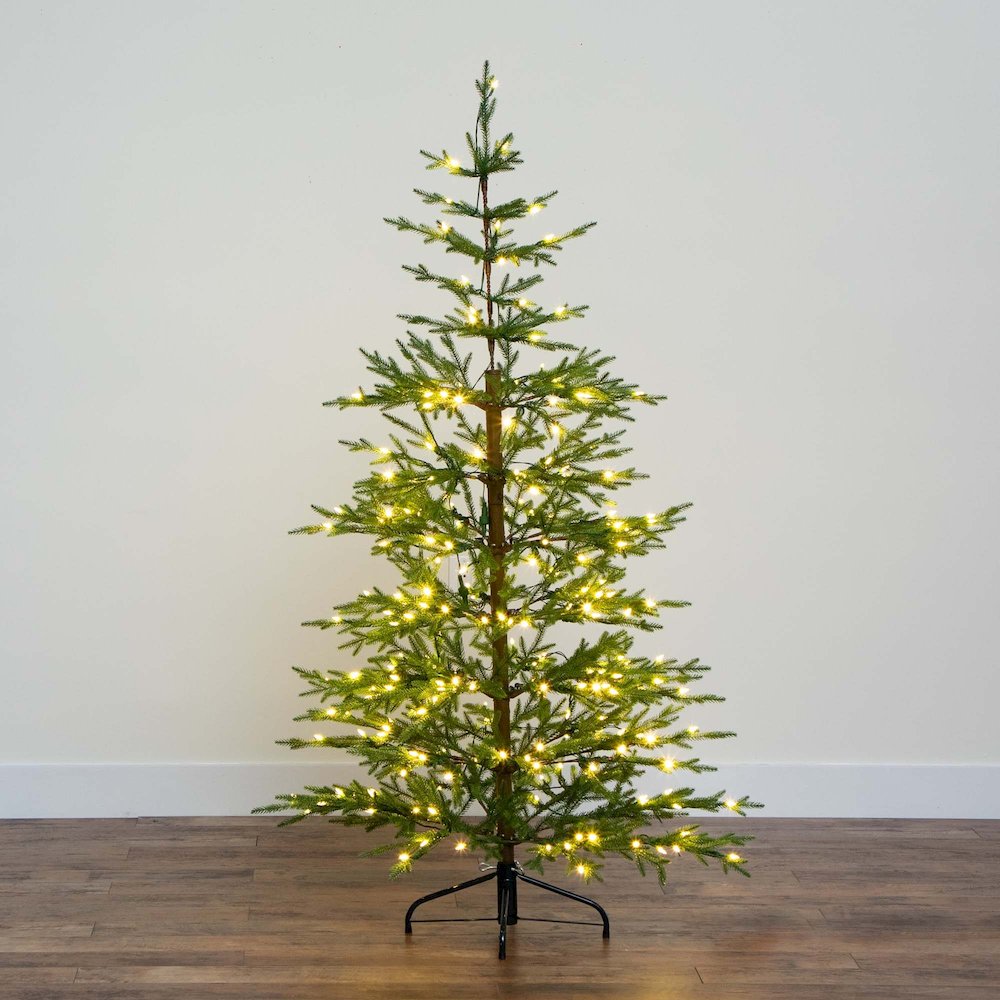 6ft. Pre-Lit Artificial Natural Fresh Cut Fir Christmas Tree. Picture 11