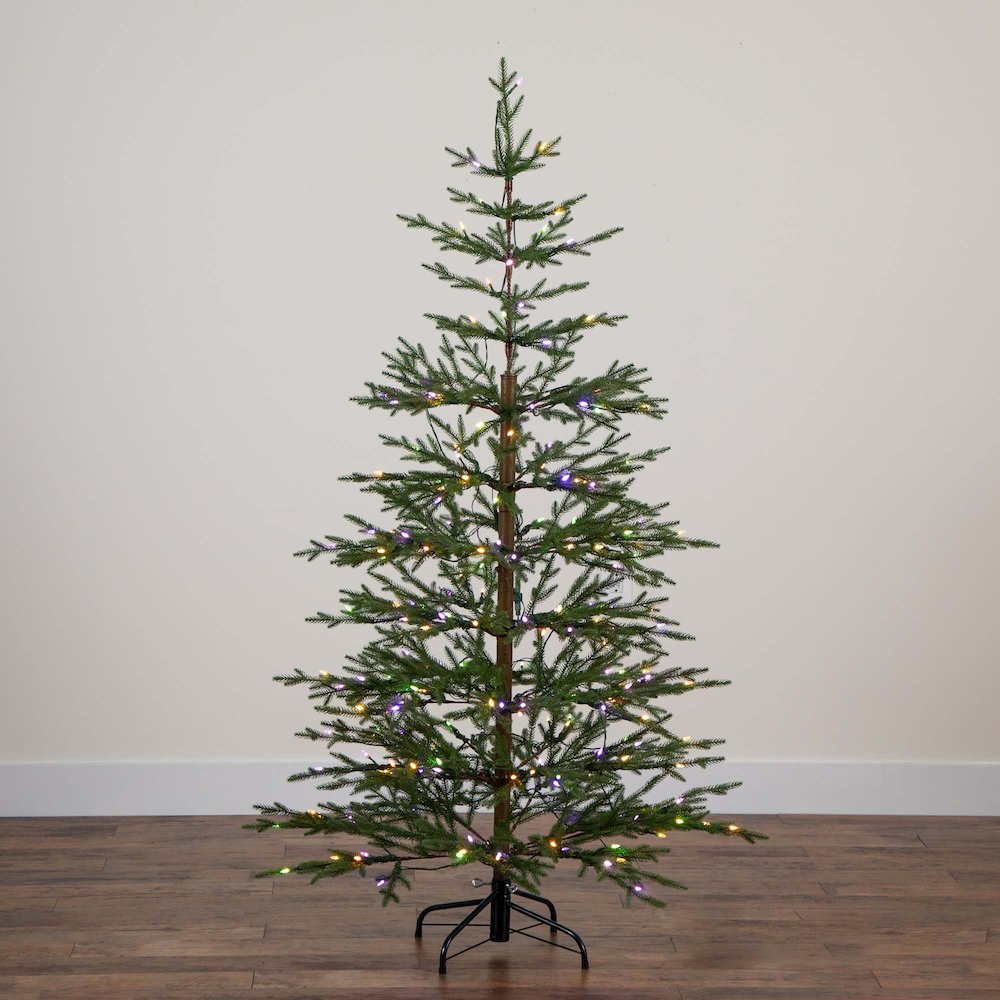 6ft. Pre-Lit Artificial Natural Fresh Cut Fir Christmas Tree. Picture 12