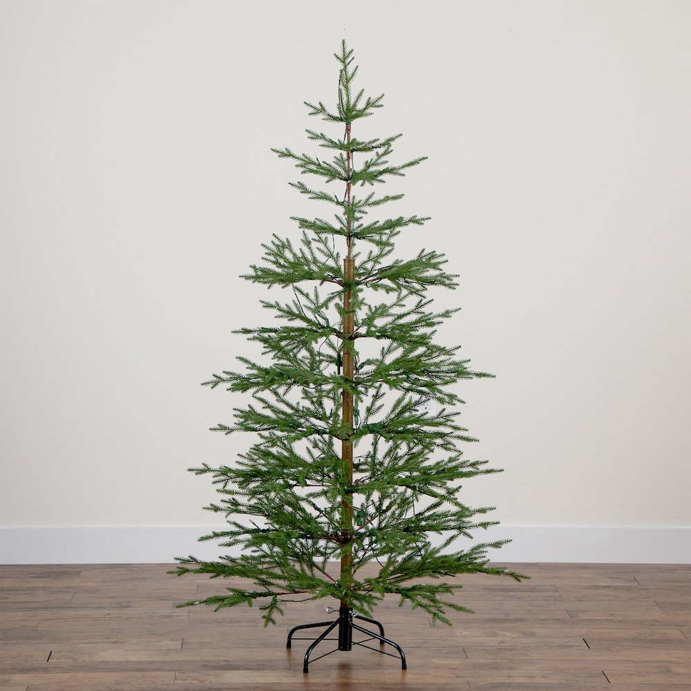 6ft. Pre-Lit Artificial Natural Fresh Cut Fir Christmas Tree. Picture 13