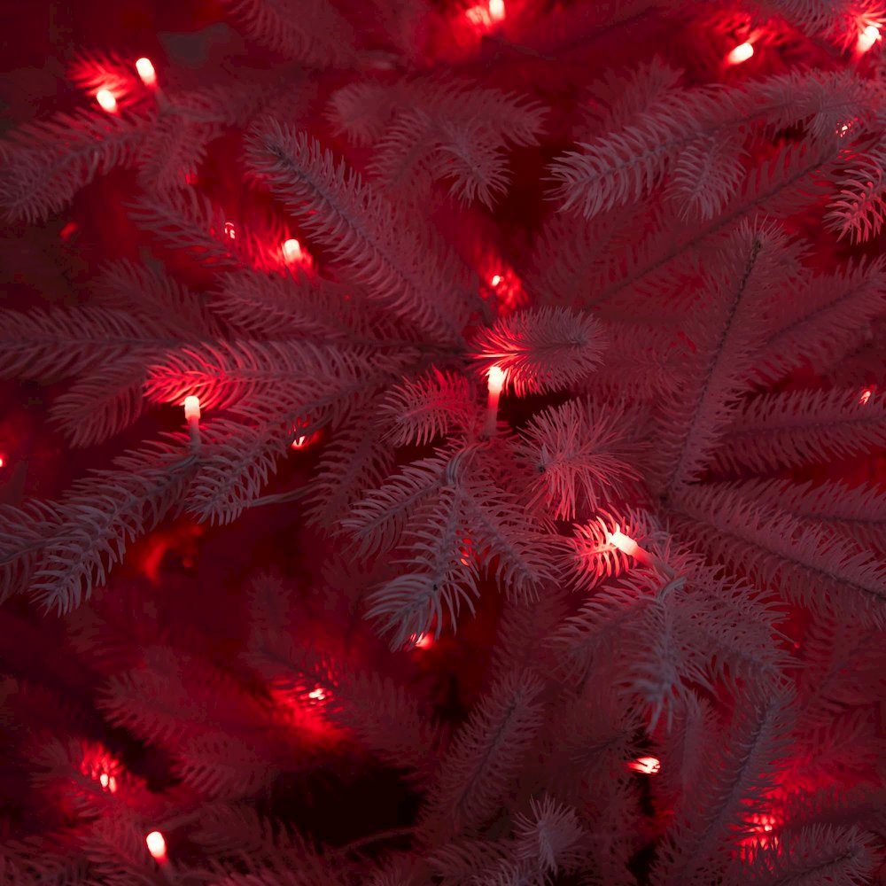 7ft. Pre-Lit Artificial White California Spruce Christmas Tree. Picture 12