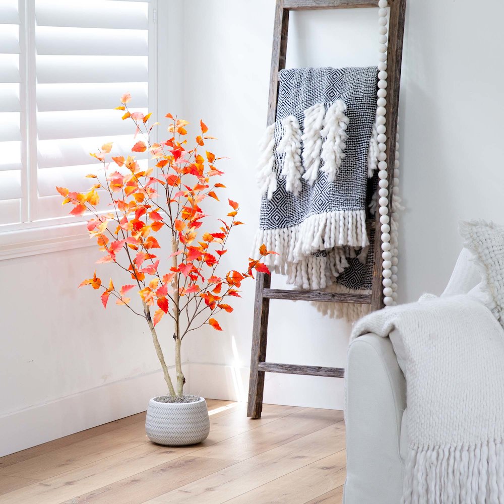 4ft. Autumn Birch Artificial Fall Tree. Picture 6