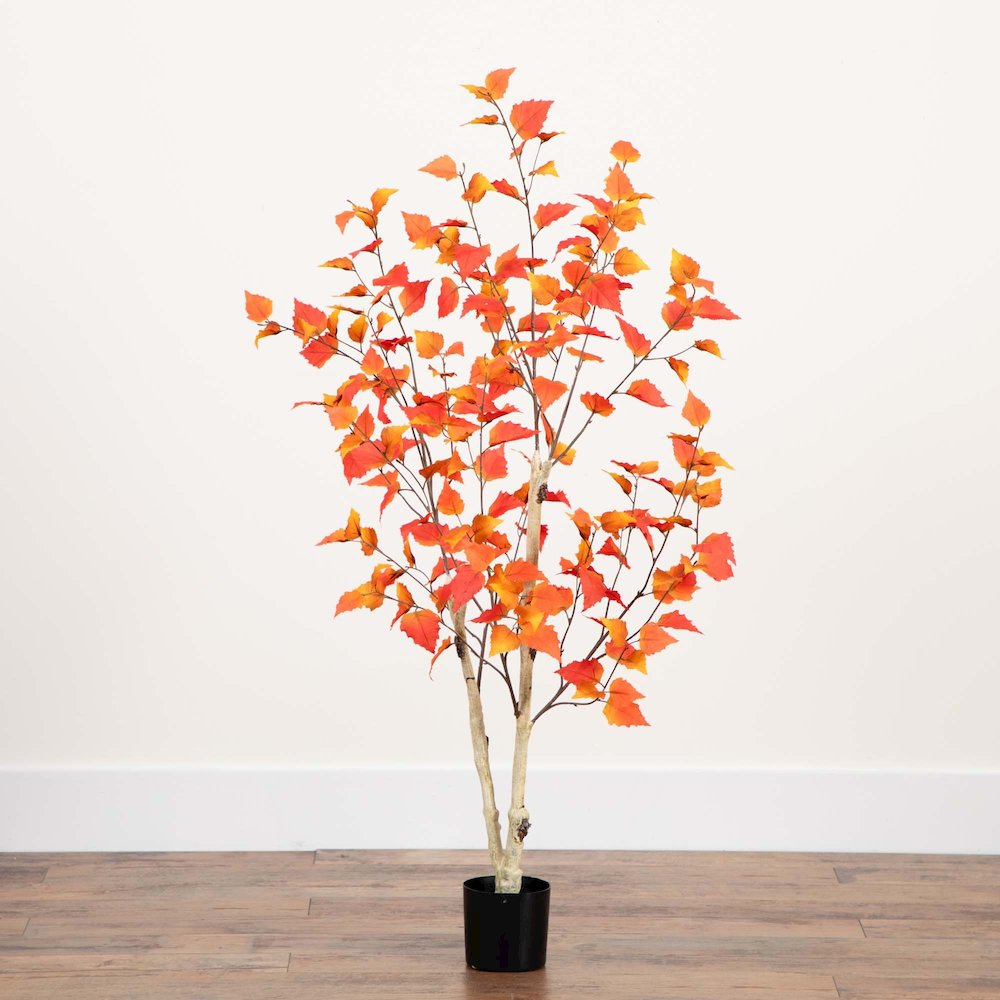 4ft. Autumn Birch Artificial Fall Tree. Picture 5