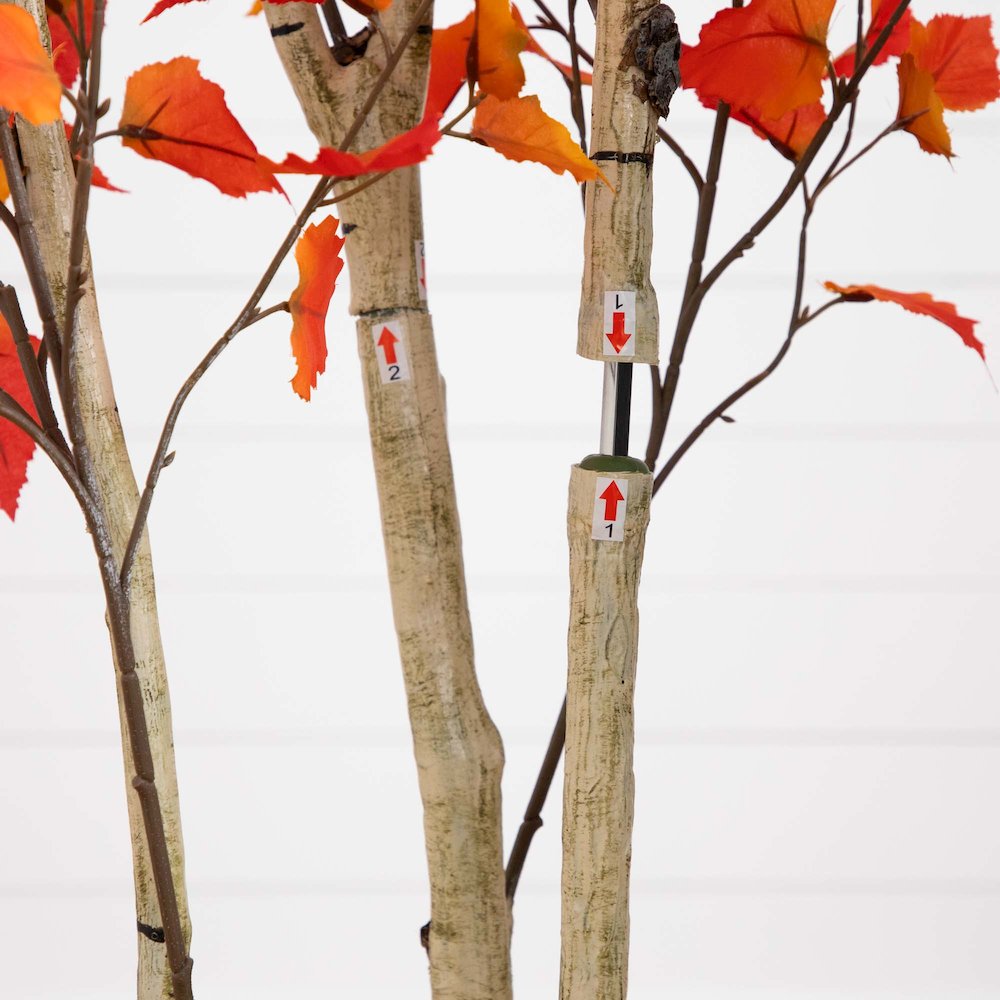 7ft. Autumn Birch Artificial Fall Tree. Picture 5