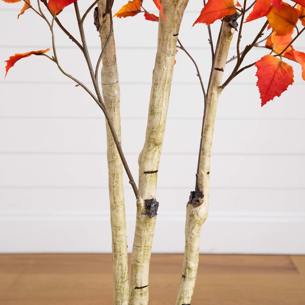 7ft. Autumn Birch Artificial Fall Tree. Picture 2