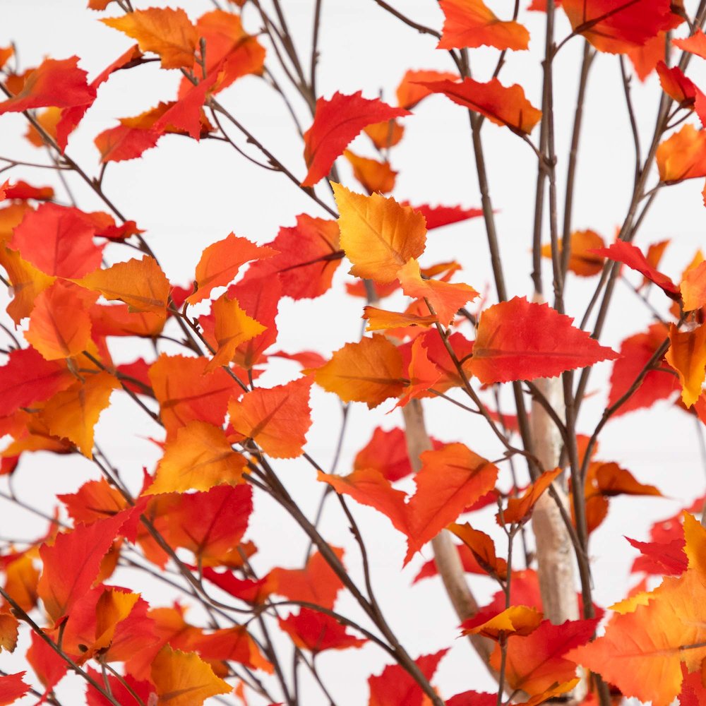 8ft. Autumn Birch Artificial Fall Tree. Picture 2