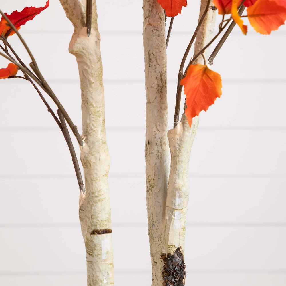 8ft. Autumn Birch Artificial Fall Tree. Picture 3