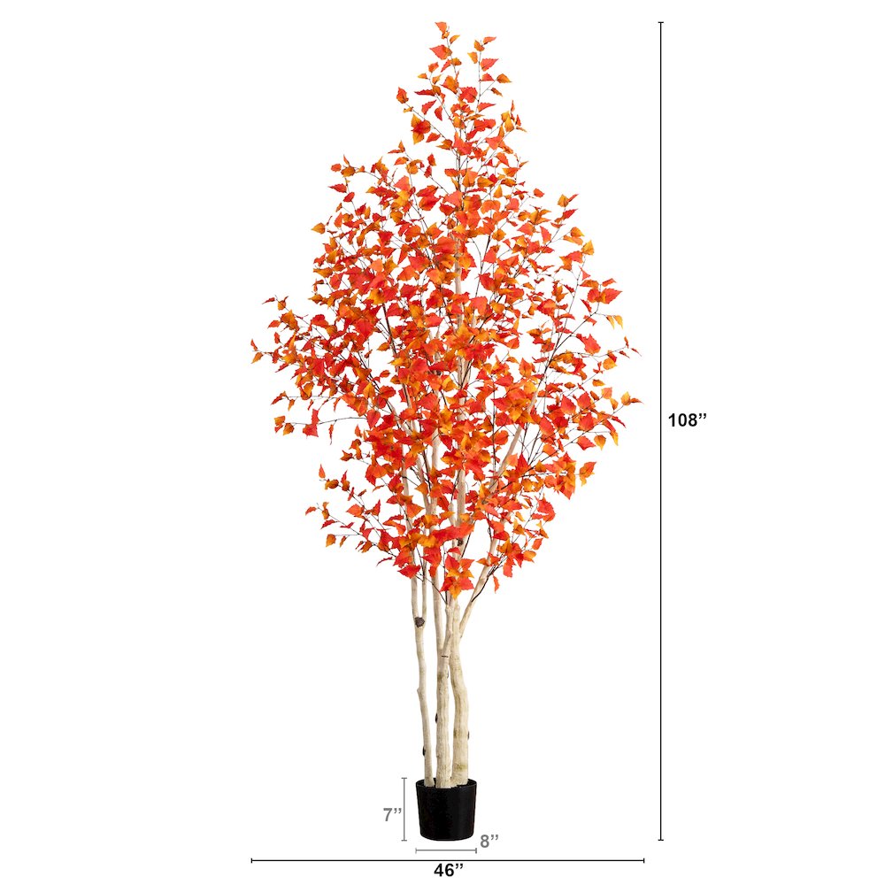 9ft. Autumn Birch Artificial Fall Tree. Picture 3