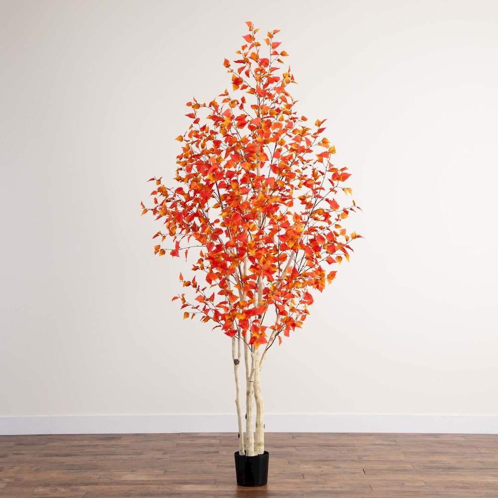 9ft. Autumn Birch Artificial Fall Tree. Picture 7