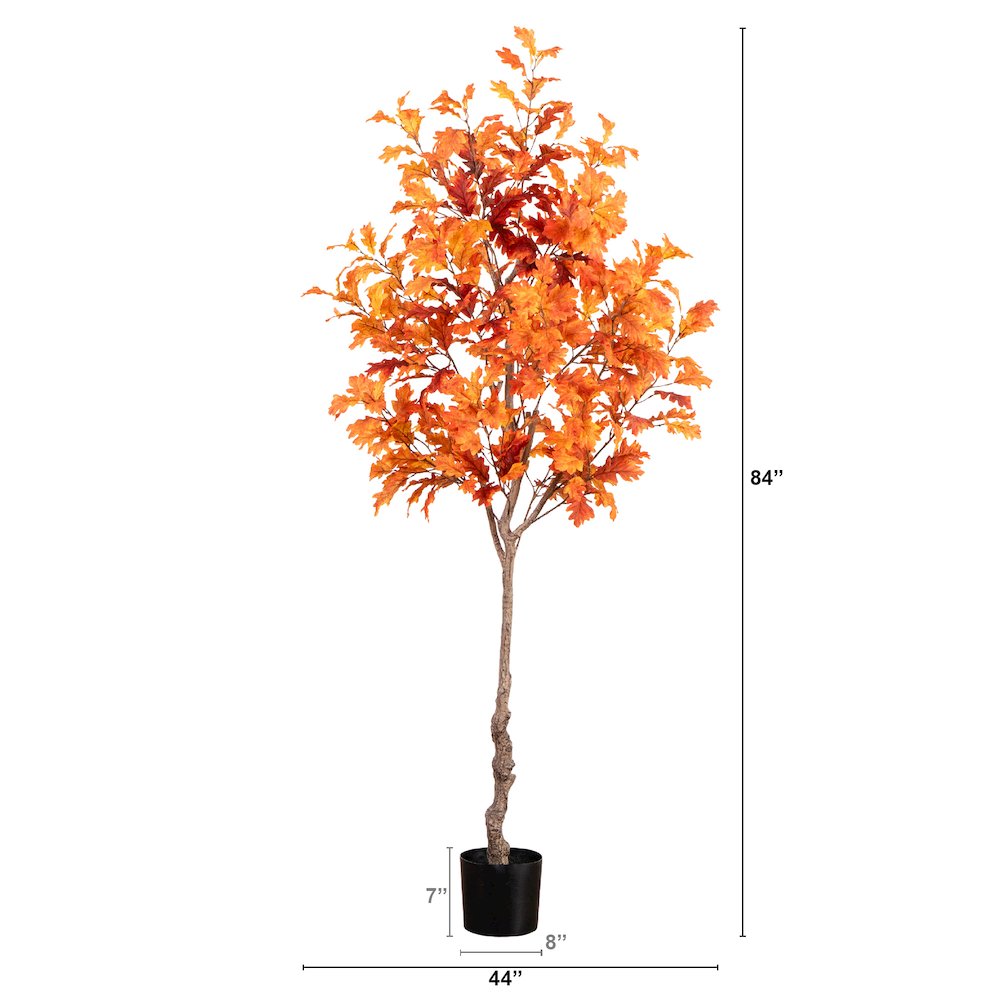7ft. Autumn Oak Artificial Fall Tree. Picture 4