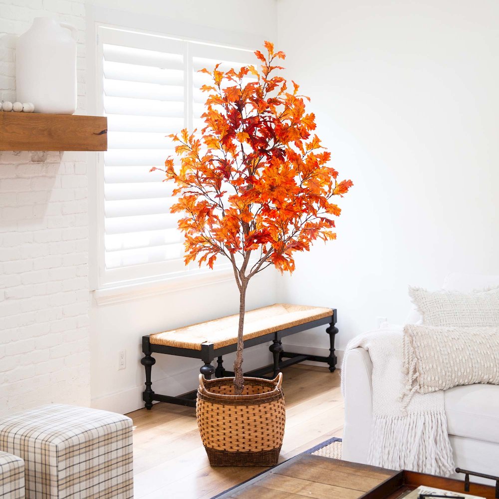 7ft. Autumn Oak Artificial Fall Tree. Picture 7