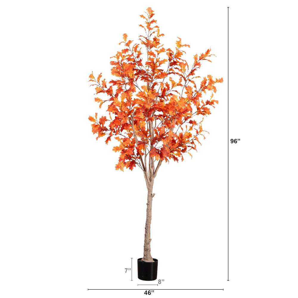 8ft. Autumn Oak Artificial Fall Tree. Picture 1