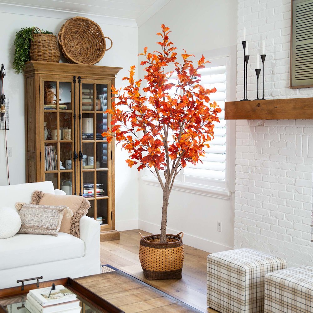 8ft. Autumn Oak Artificial Fall Tree. Picture 4
