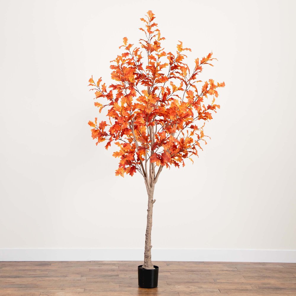 8ft. Autumn Oak Artificial Fall Tree. Picture 8
