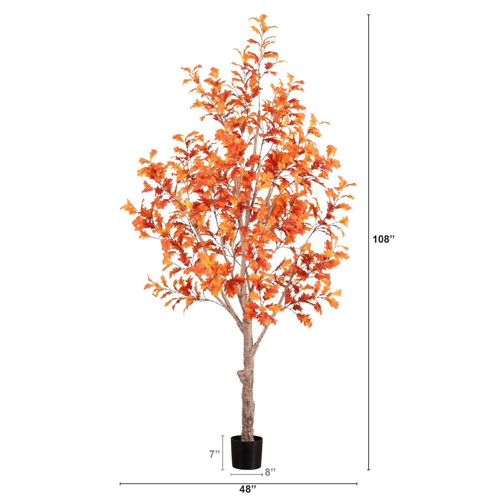 9ft. Autumn Oak Artificial Fall Tree. Picture 1