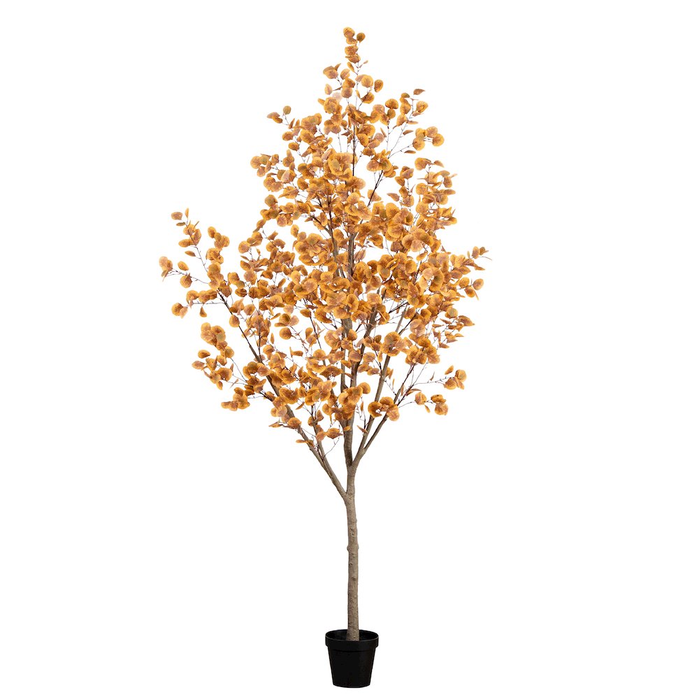 9ft. Artificial Autumn Fall Eucalyptus Tree. Picture 6
