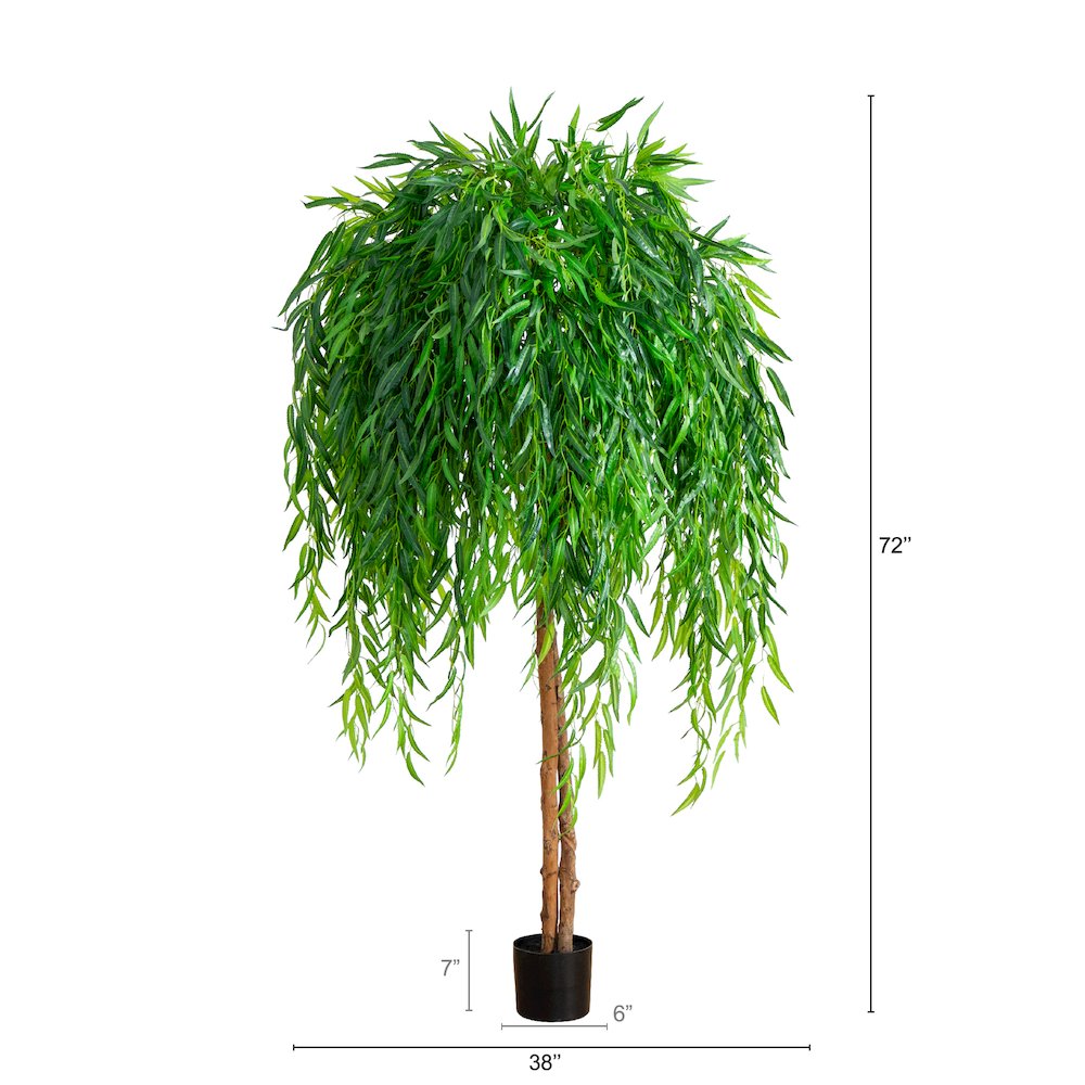 6ft. Willow Artificial Tree (Real Touch). Picture 4