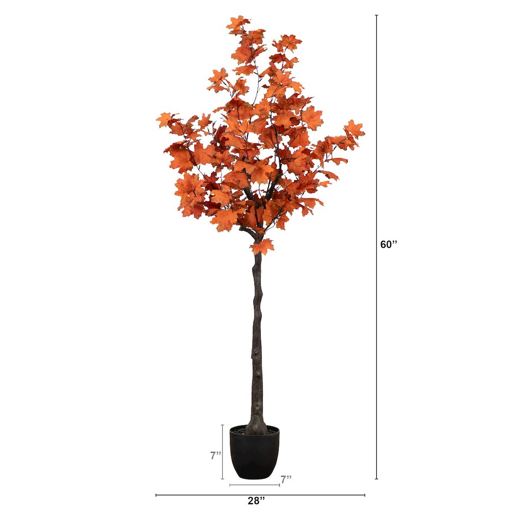 5ft. Autumn Rustic Maple Artificial Fall Tree. Picture 1