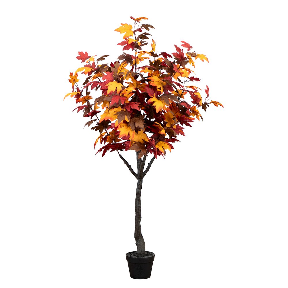 5ft. Autumn Smoky Maple Artificial Fall Tree. Picture 1